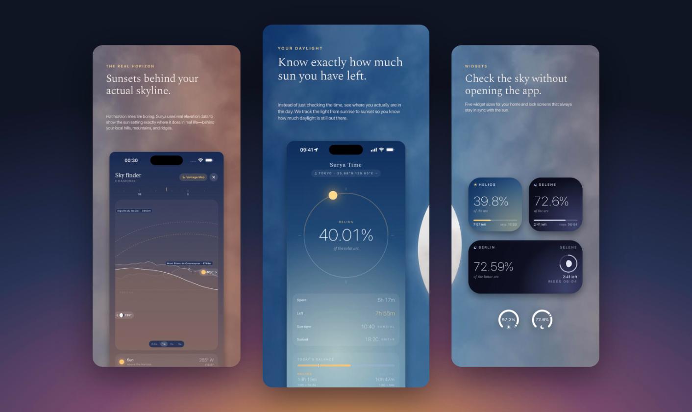 Surya, a clock that follows the sun instead of the time zone